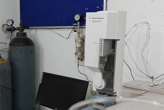 Gas chromatography instrument used in the hands-on training workshop