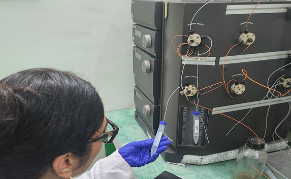 FPLC protein purification system used in the hands-on training workshop