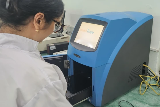 Western blot membrane and detection equipment used in the hands-on training workshop